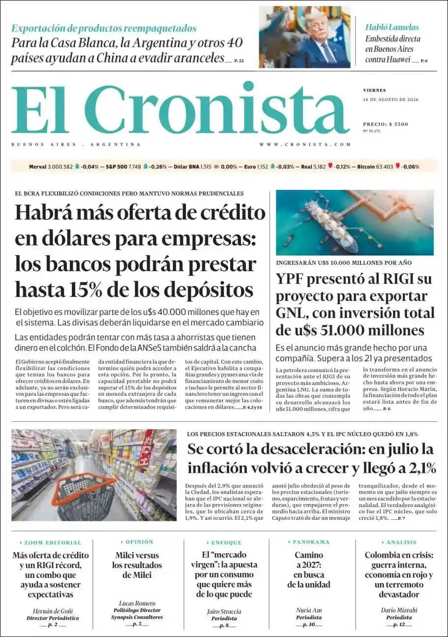 Estudios Max | ANCHA SÚMAJ - Tapa del diario Cronista