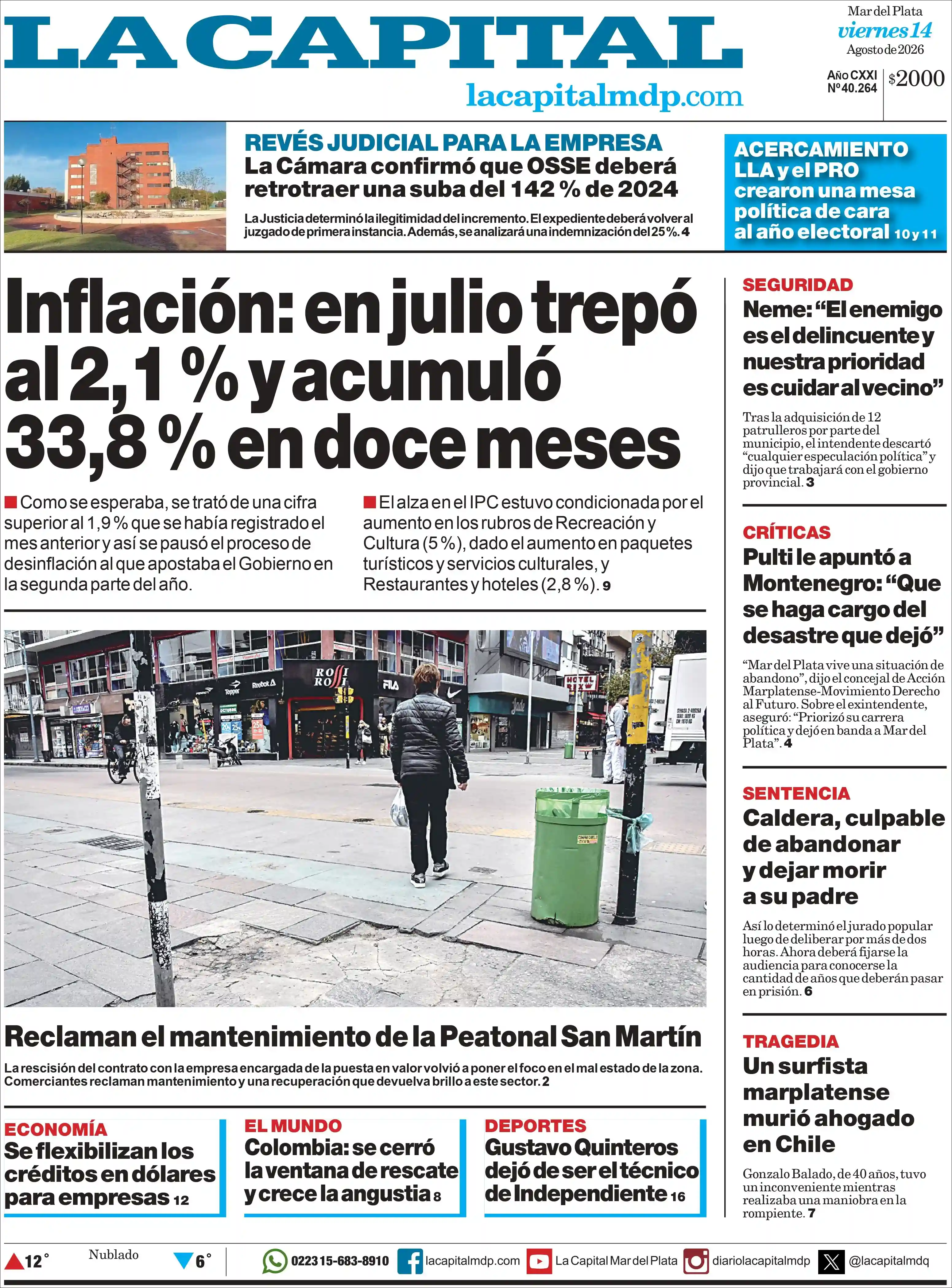 Estudios Max | ANCHA SÚMAJ - Tapa del diario La Capital