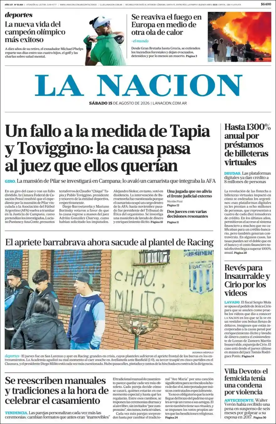 Estudios Max | ANCHA SÚMAJ - Tapa del diario Nacion